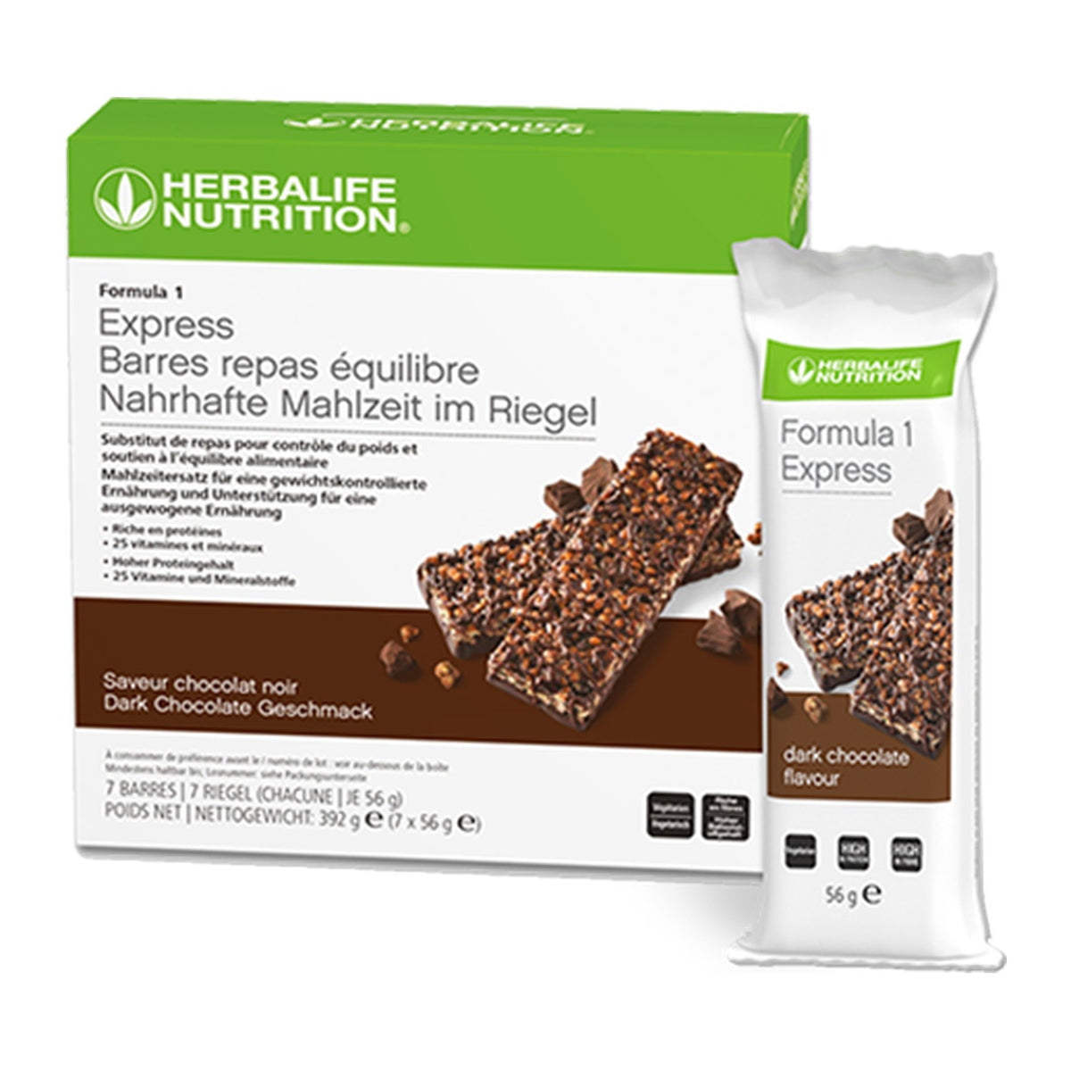 Formula 1 Express Riegel — Dunkle Schokolade 7x56g