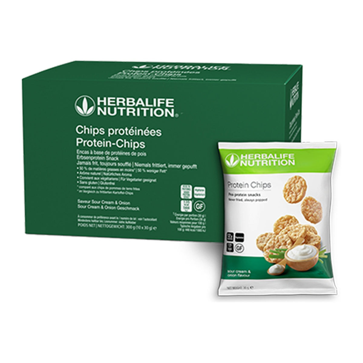 Protein-Chips — Sauerrahm & Zwiebel 10x30g