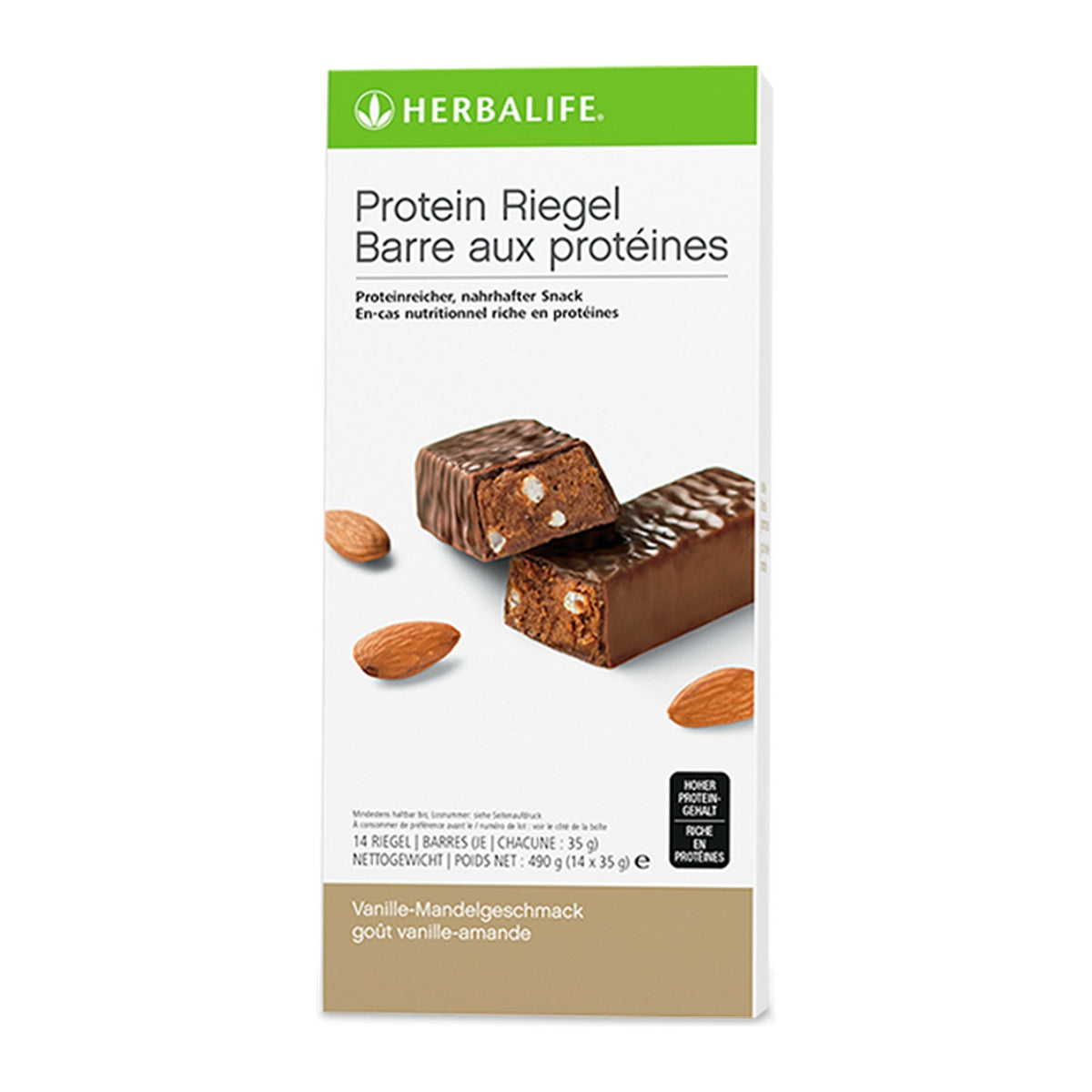 Protein Riegel — Vanille-Mandel 14x35g